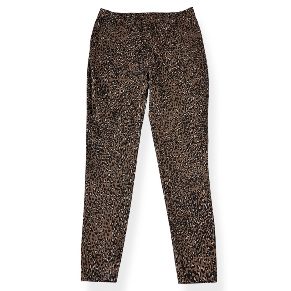 Lildy Leggings Womens L-XL Brown Animal Print Leopard Design Back‎ Pockets
